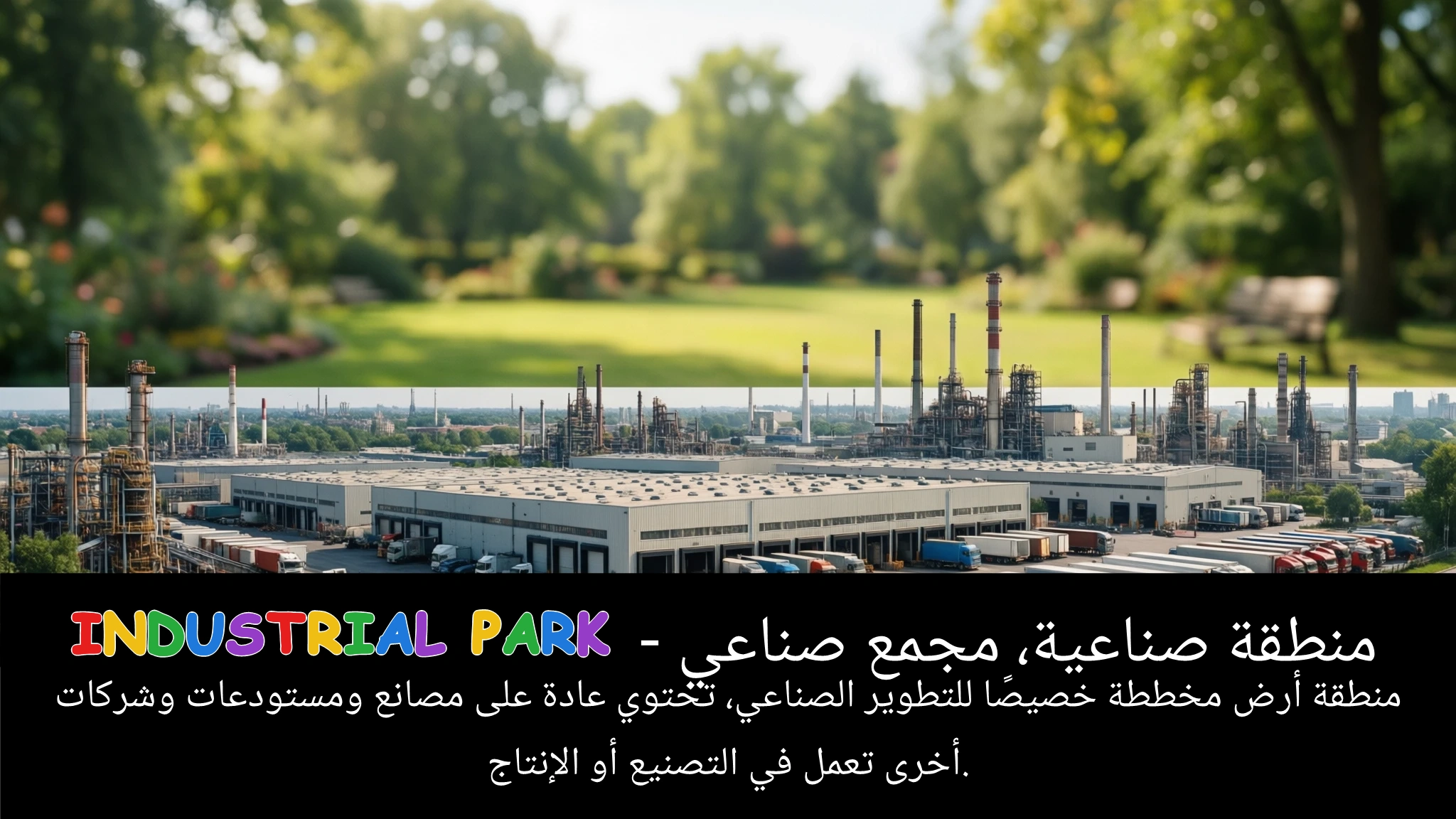 Arabic Illustration for industrial park